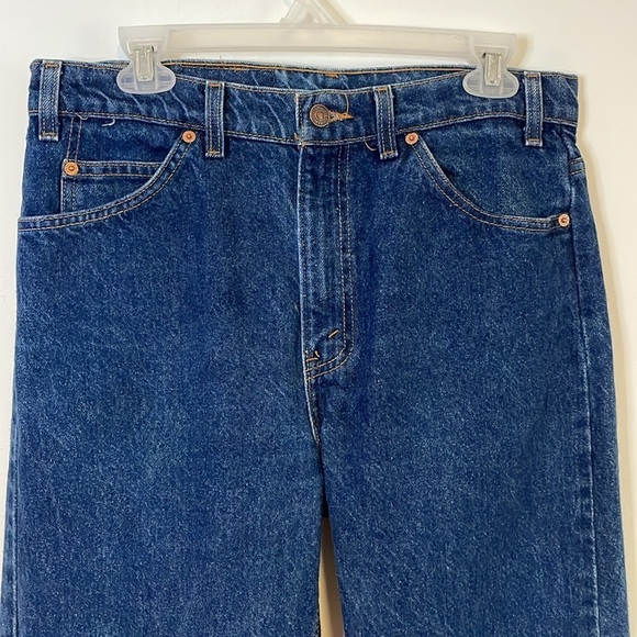 90s Levis Jeans Orange Tab VTG 505 34 Dark Blue Straight Denim 1996 Americana - Picture 8 of 16